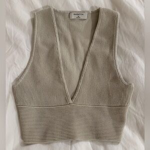 Aritzia Babaton Sculpt Knit Deep V Tank
